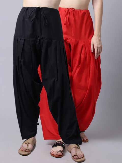 

Pistaa Women Red Patiala Soild Patiala