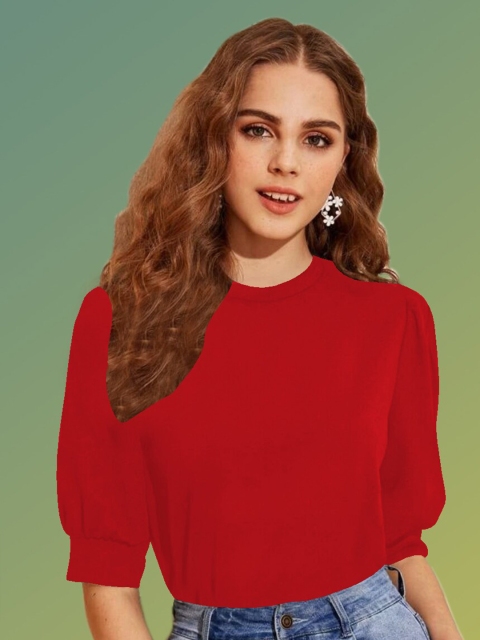

Dream Beauty Fashion Women Red Solid Top