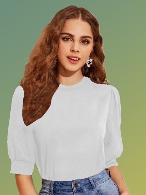

Dream Beauty Fashion White Puff Sleeve Top