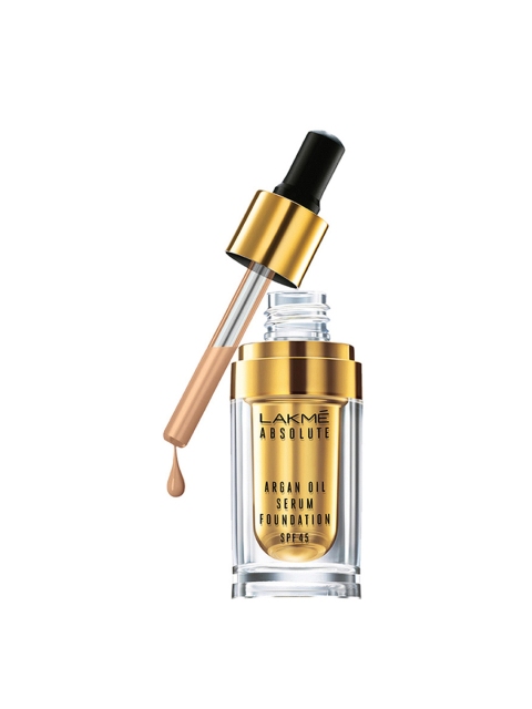 

Lakme Absolute Argan Oil Serum SPF 45 Foundation - Silk Golden 15ml, Gold