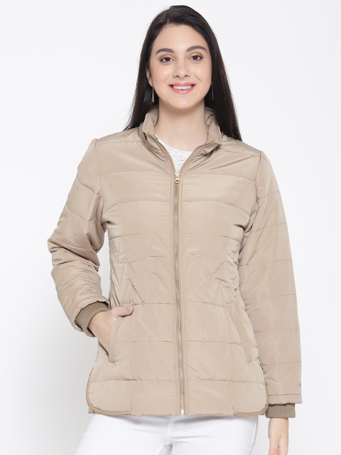 

Fort Collins Women Beige Solid Parka Jacket