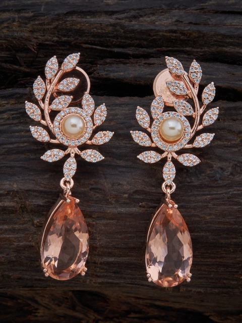 

Kushal's Fashion Jewellery Women Peach-Coloured Contemporary Drop Earrings