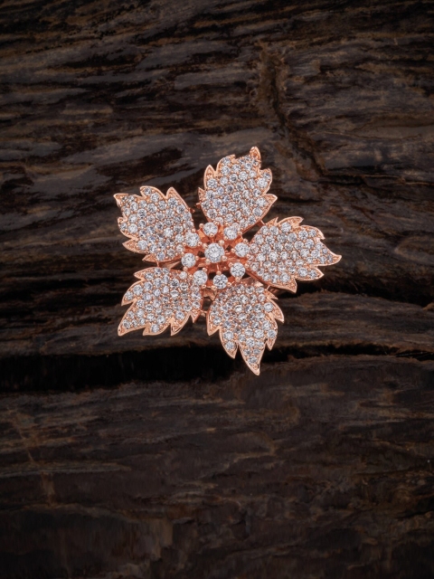 

Kushal's Fashion Jewellery Rose-Gold Plated & White Cubic Zirconia Ring