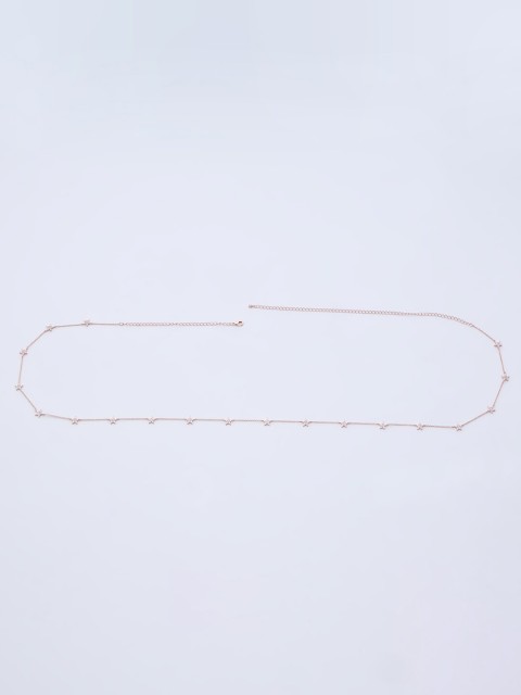 

Kushal's Fashion Jewellery Rose Gold-Plated White CZ-Studded Kamarbandh