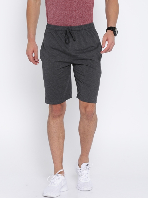 

Aventura Outfitters Men Charcoal Grey Solid Regular Fit Shorts