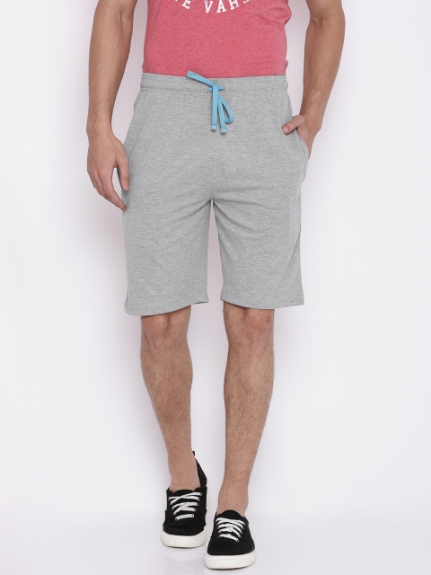 

Aventura Outfitters Men Grey Melange Solid Regular Fit Shorts