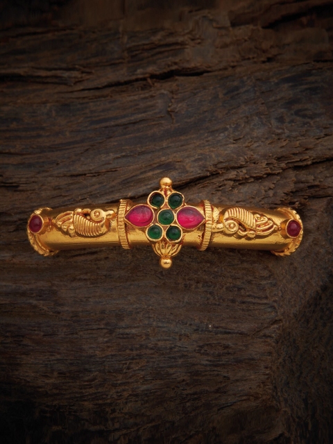 

Kushal's Fashion Jewellery Silver-Toned Red & Green Stones Studded Pendant