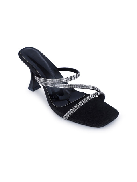 

SCENTRA Black Embellished Party Sandals