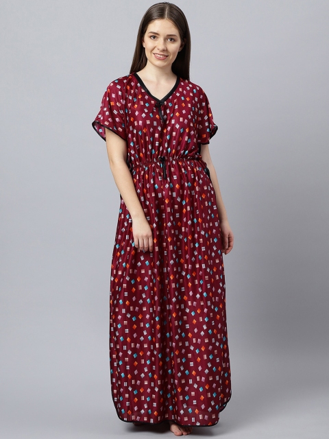 

Bailey sells Maroon Printed Maxi Nightdress