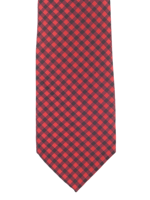 

Alvaro Castagnino Men Maroon & Black Checked Tie