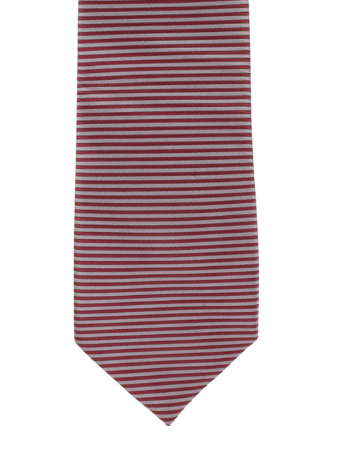 

Alvaro Castagnino Maroon & Grey Self-Striped Tie
