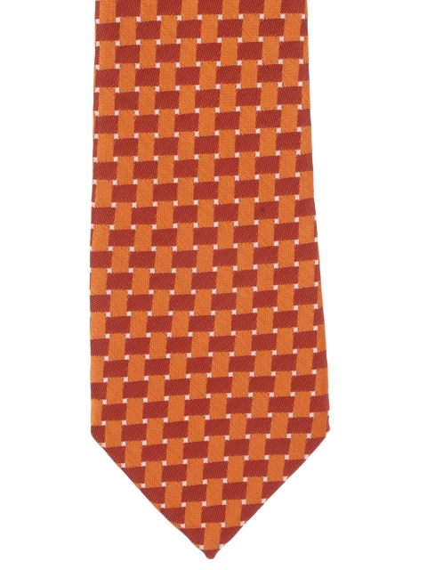 

Alvaro Castagnino Orange Checked Tie
