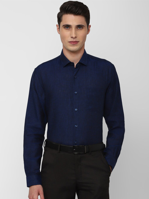 

Peter England Elite Men Blue Formal Shirt