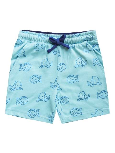 

milou Boys Blue Conversational Printed Cotton Shorts