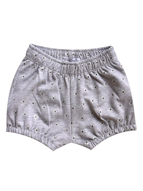 

milou Girls Grey Printed Cotton Shorts