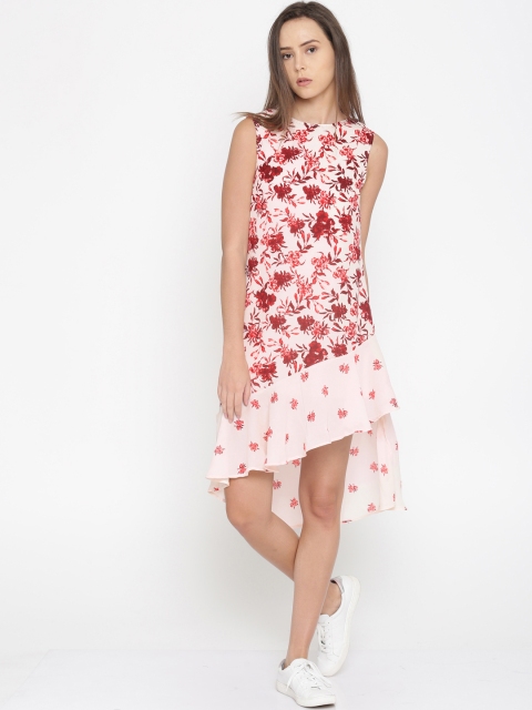 

all about you Women Pink Printed Drop-Waist Dress