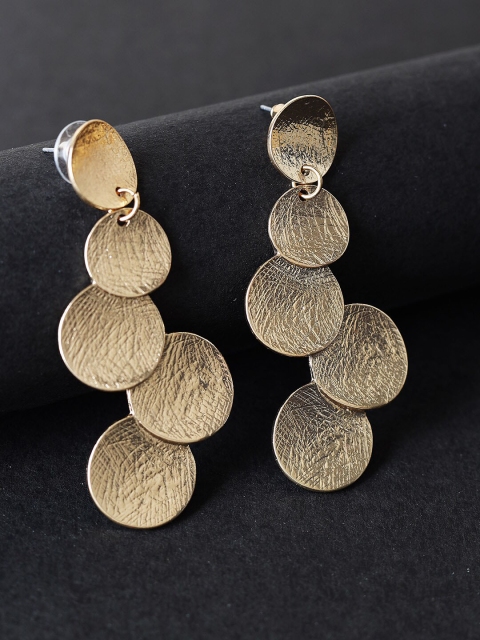 

Kazo Gold-Toned Contemporary Drop Earrings