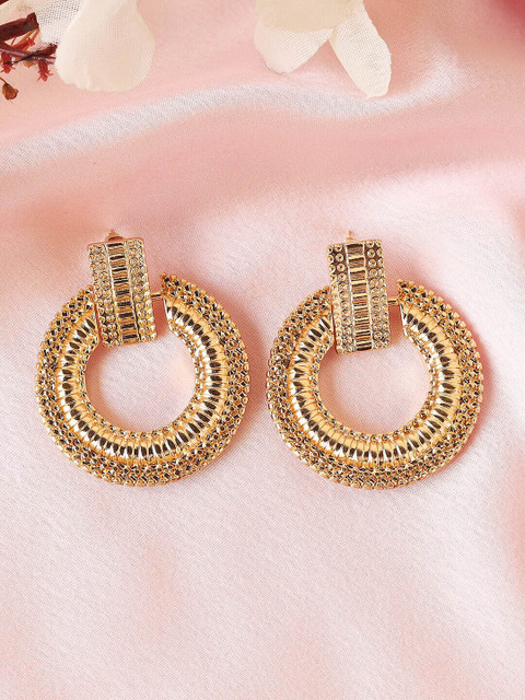 

Kazo Women Silver-Toned Contemporary Drop Earrings