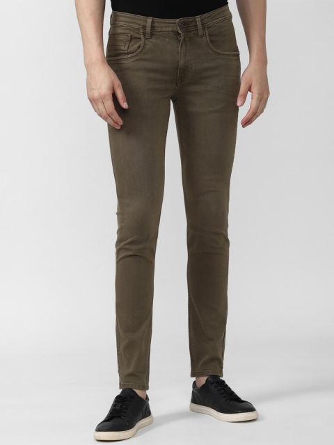 

VAN HEUSEN DENIM LABS Men Olive Green Slim Fit Jeans