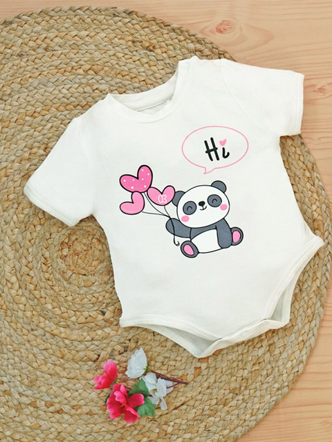 

Kidbea Girls White Bamboo Rompers
