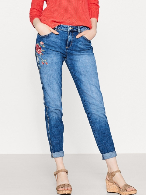 

ESPRIT Women Blue Mid-Rise Clean Look Stretchable Jeans