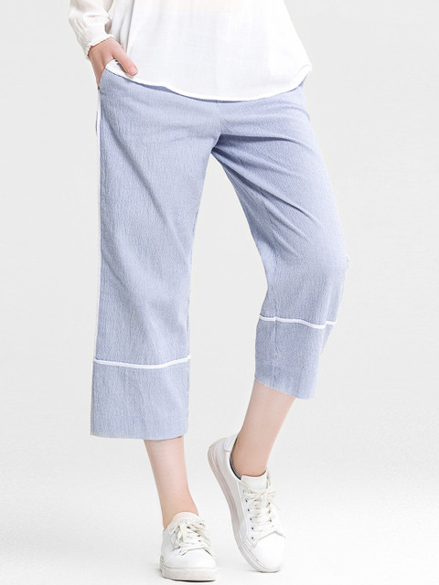 

ESPRIT Women Blue & White Striped Culottes