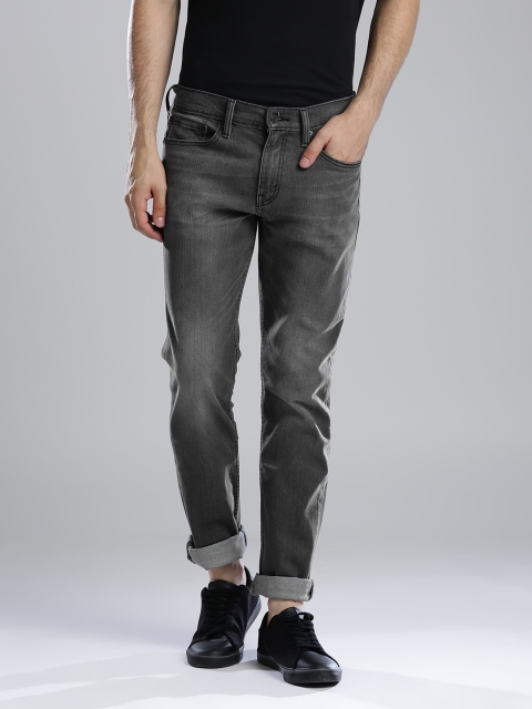 

Levis Men Charcoal Grey 511 Regular Fit Mid-Rise Clean Look Stretchable Jeans