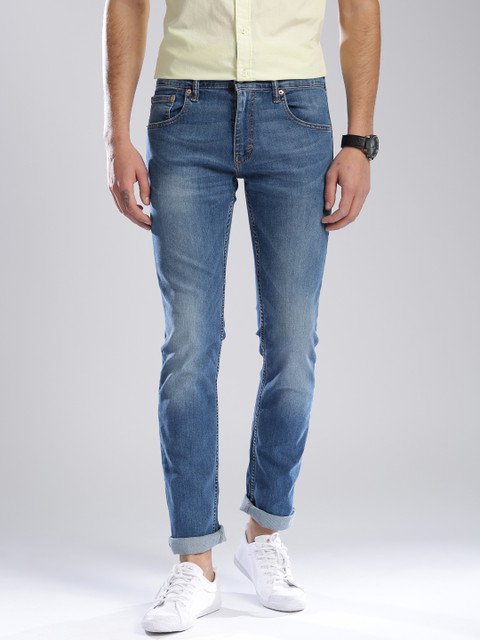

Levis Men Blue 65504 Skinny Fit Mid-Rise Clean Look Jeans