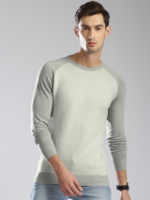 

Levis Men Grey Striped Pullover