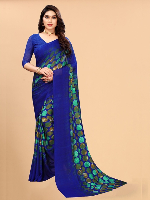 

GUNVANTI FAB Blue & Green Saree