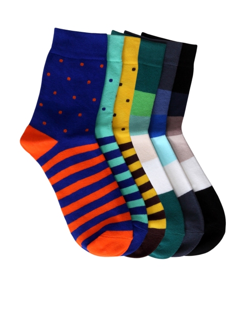 

Color Fevrr Unisex Pack of 6 Patterned Socks, Multi