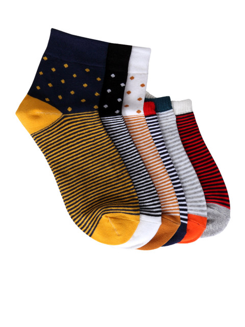 

Color Fevrr Unisex Pack of 6 Patterned Socks, Multi