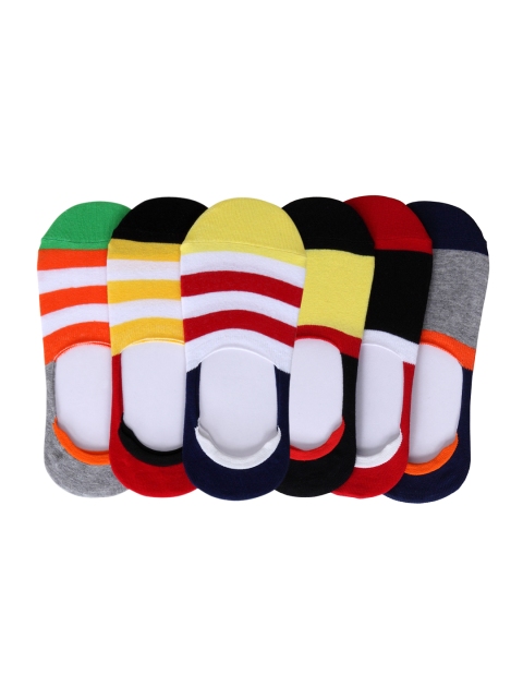 

Color Fevrr Unisex Pack of 6 Striped Shoe Liners, Multi