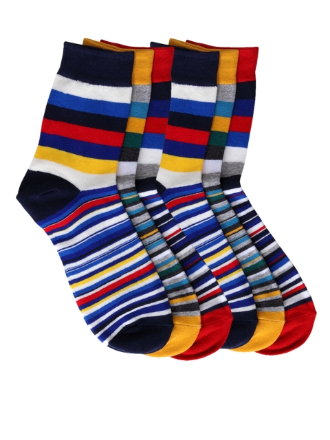 

Color Fevrr Unisex Pack of 6 Striped Socks, Multi