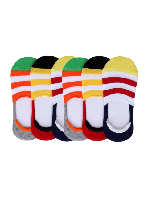 

Color Fevrr Unisex Pack of 6 Striped Shoe Liners, Multi