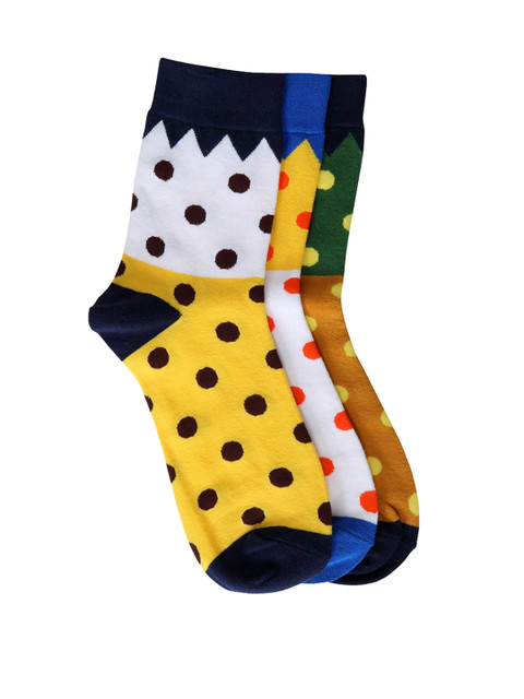 

Color Fevrr Unisex Pack of 3 Patterned Socks, Multi