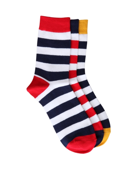 

Color Fevrr Unisex Pack of 3 Striped Socks, Multi