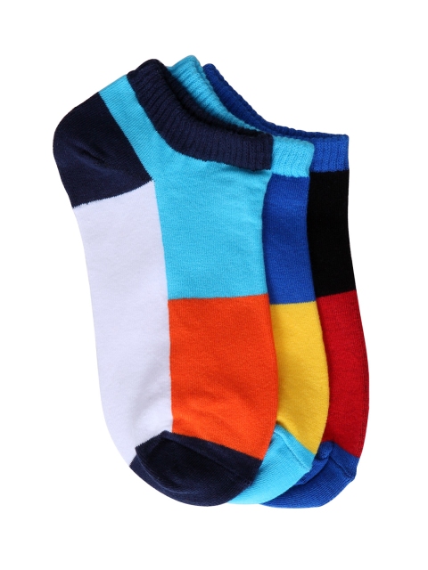 

Color Fevrr Unisex Pack of 3 Colourblocked Socks, Multi