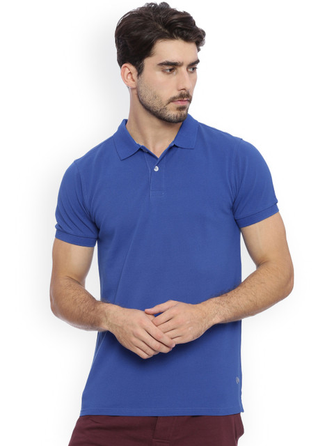 

Soul Space Men Blue GOTS Certified Polo T-shirt