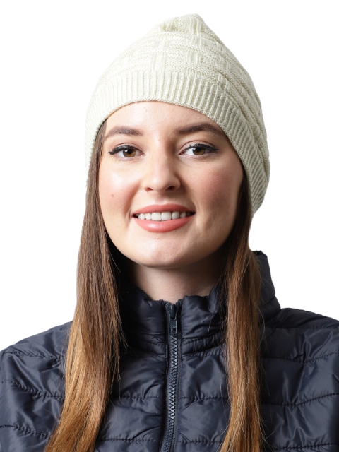 

ELLIS Women Cream-Coloured Beanie
