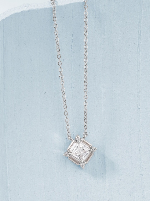 

MINUTIAE Silver-Toned & White Brass Silver-Plated Necklace