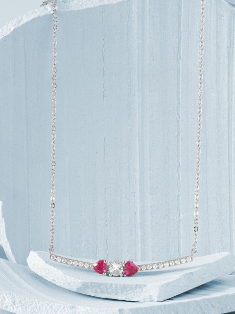 

MINUTIAE Women Silver-Toned & White Brass Silver-Plated Handcrafted Chain
