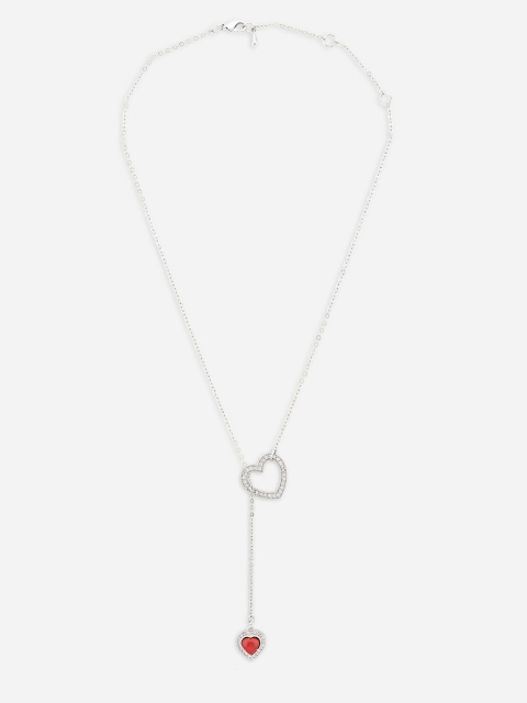 

MINUTIAE Silver-Toned & Red Brass Silver-Plated Handcrafted Chain