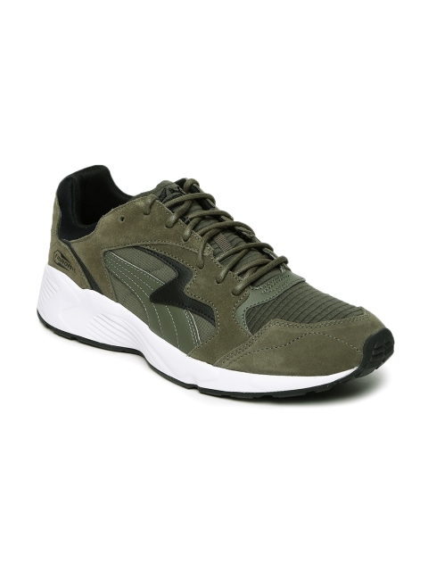 

Puma Unisex Olive Green Prevail Hypernature Suede Sneakers