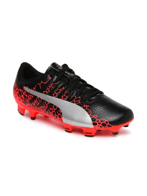 

Puma Men Black & Pink evoPOWER Vigor 4 Graphic FG Football Shoes