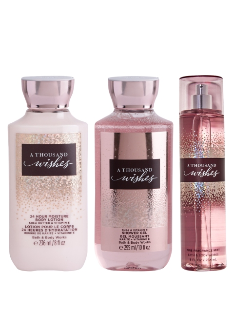 

Bath & Body Works A Thousand Wishes Fragrance Set - Body Lotion + Body Mist + Shower Gel, Pink