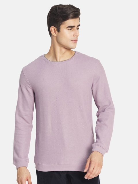 

METTLE Men Purple Cotton T-shirt