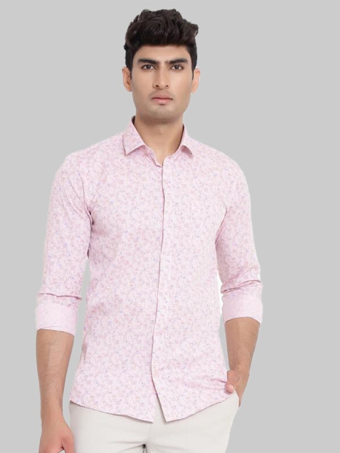 

Tistabene Men Pink Premium Floral Printed Cotton Casual Shirt