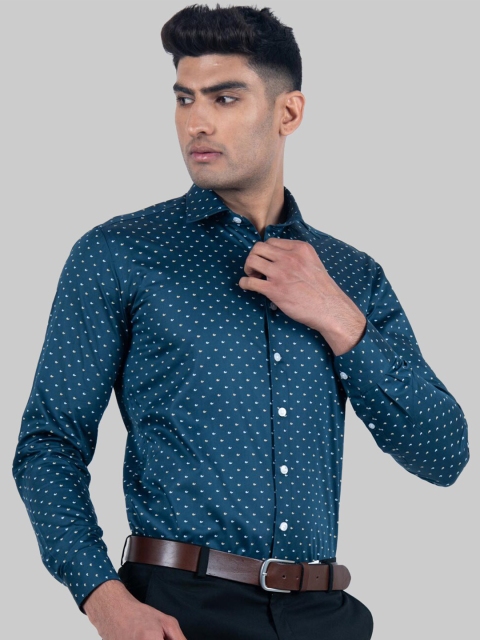 

Tistabene Men Blue Premium Floral Printed Cotton Casual Shirt
