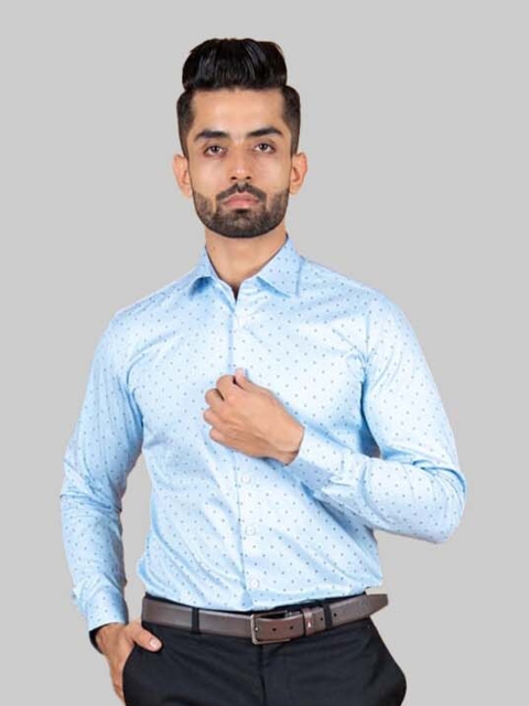 

Tistabene Men Blue Premium Printed Formal Shirt